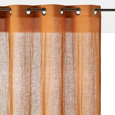 La Redoute Onega Single Linen Voile Panel with Eyelets