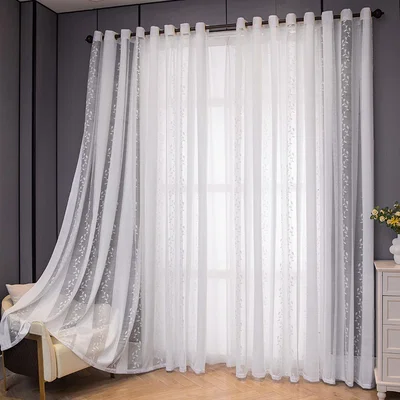 The Range Vintage Jacquard Voile Curtain - White / 245cm