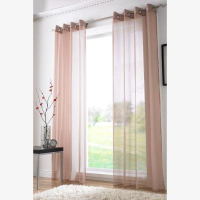 The Range Eyelet Voile Curtain Panels - Light Brown / 137cm