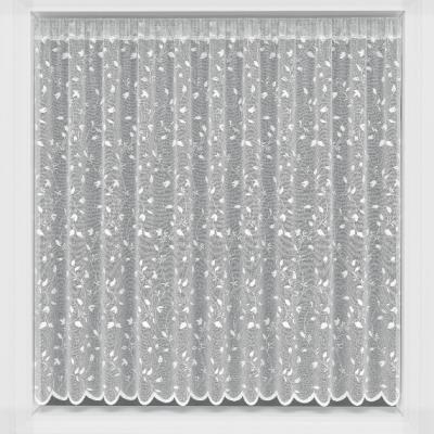 The Range Florence Leaf Trail Pre-cut Net Curtains - White / 350cm / 114cm