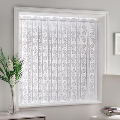 The Range Floral Textured Voile Louvre - White / 183cm