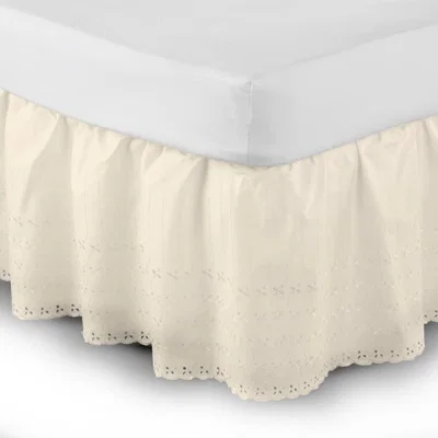 The Range Easy Fit Broidery Anglaise Platform Valance - BM197 - Cream / Double