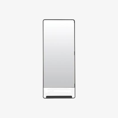 Amara Chic Mirror with Shelf - Black