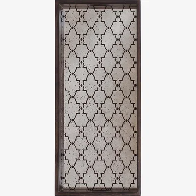 Amara Bronze Gate Rectangular Mirror Tray