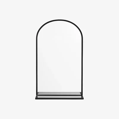 Amara Iron Mirror with Shelf