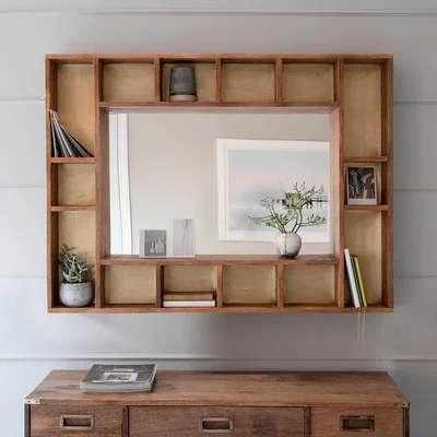 Atkin & Thyme Pigeonhole Mirror Shelf 