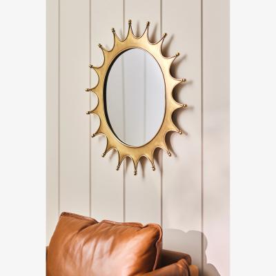 Anthropologie Soleil Brass Sun Wall Mirror