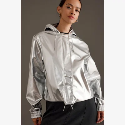 Anthropologie Rains Mirror String W Jacket