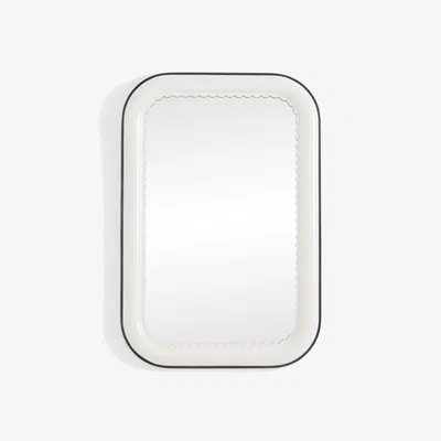 Anthropologie Merritt Scalloped Bath Portrait Wall Mirror