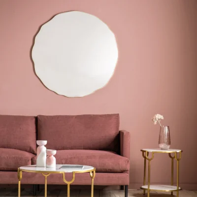 Arighi Bianchi Wellington Round Wavy Edge Mirror