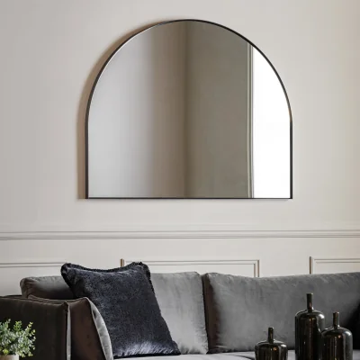 Arighi Bianchi Bordeaux Over Mantle Mirror, Black