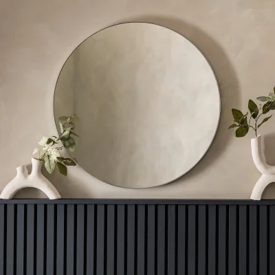 Arighi Bianchi Avignon Round Mirror, Silver