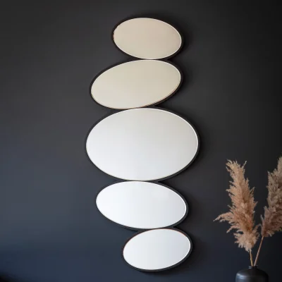 Arighi Bianchi Jakarta Black Pebble Stack Mirror