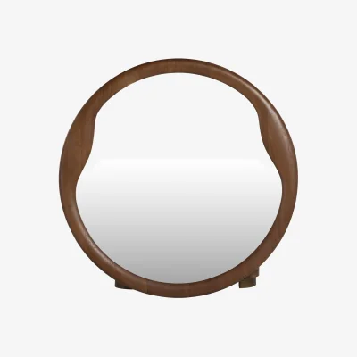 Barker and Stonehouse Zerina Mirror 80x80x3cm, Round, Brown Glass | Barker & Stonehouse