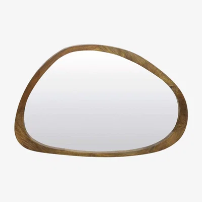 Barker and Stonehouse Large Pebble Shaped Mirror, Mango Wood | Barker & Stonehouse