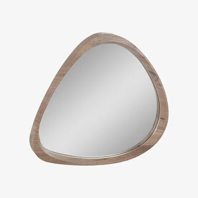 Barker and Stonehouse Wooden Asymmetrical Mirror, Neutral | Barker & Stonehouse