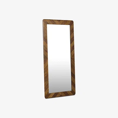Barker and Stonehouse Lockley Standing Mirror, Square, Saman Wood | Barker & Stonehouse