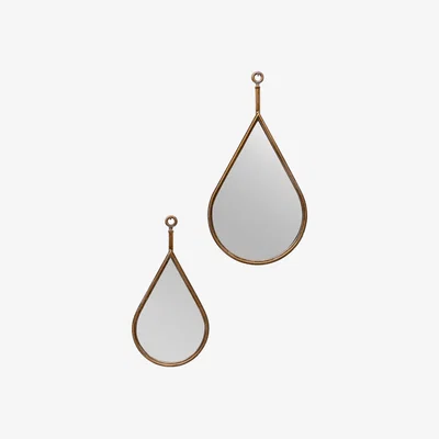 Barker and Stonehouse Set of Two Tear Drop Mirrors | Barker & Stonehouse
