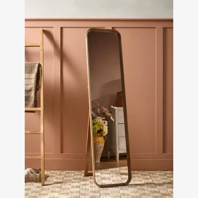 Cox and Cox Squoval Oak Standing Full Length Mirror