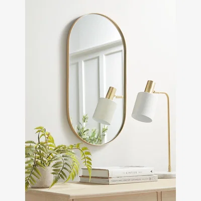 Cox and Cox Lozenge Shaped Wall Mirror - Brass