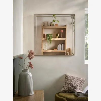 Cox and Cox Antiqued Frame Mirror - Square