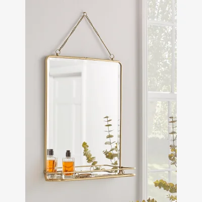 Cox and Cox Antique Brass French Folding Mirror - Large