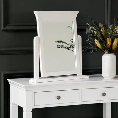 Chiltern Oak Furniture Florence White Painted Vanity Mirror
