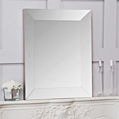 Chiltern Oak Furniture Sofia Small Silver Bevelled Mirror 60 x 75cm