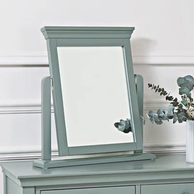Chiltern Oak Furniture Florence Sage Green Painted Vanity Mirror