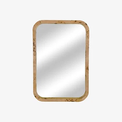 Cult Furniture £20  Off  Kolson Wall Mirror, Burl Wood