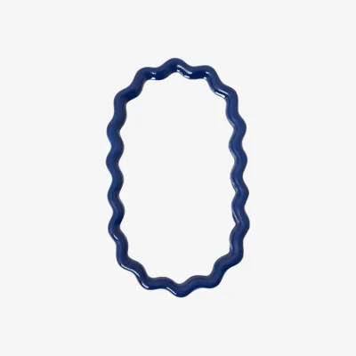 Casa by JJ Wavey Mirror in Blue Oval