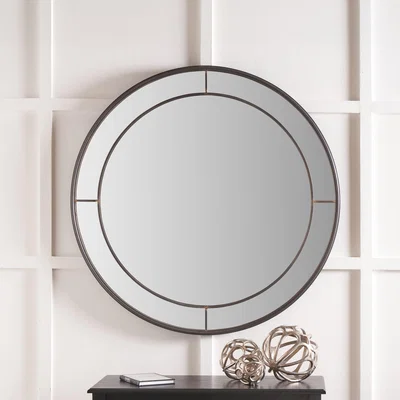 Dunelm Antique Bronze Metal Round Wall Mirror Bronze