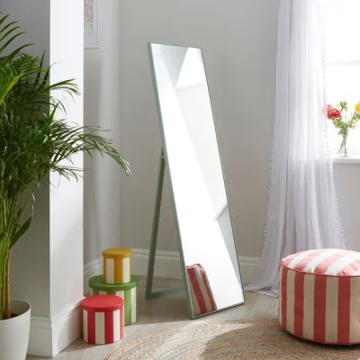 Dunelm Rectangle Free Standing Full Length Mirror Green