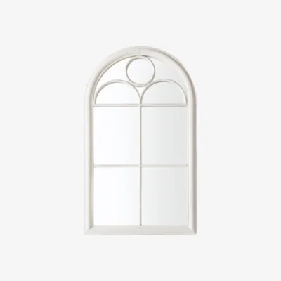 Dunelm Noxton Indoor Outdoor Mirror, White 60cm x 100cm White