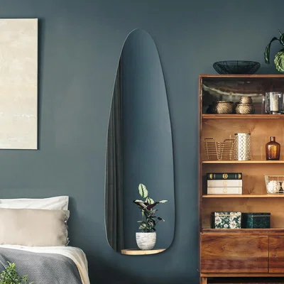 Dunelm Lacuna Frameless Pond Full Length Wall Mirror Black