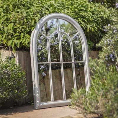 Dunelm Trieste Outdoor Mirror Grey