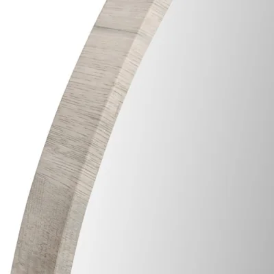 Dunelm Wood Round Mirror Grey