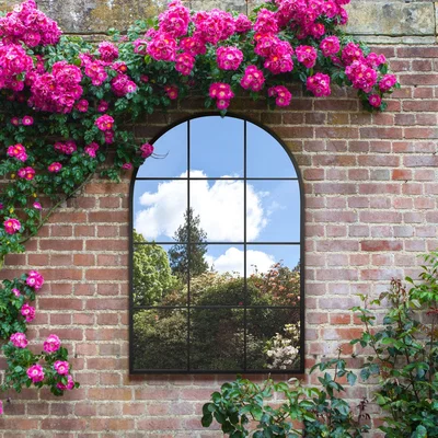 Dunelm Arcus Arched Window Indoor Outdoor Full Length Wall Mirror