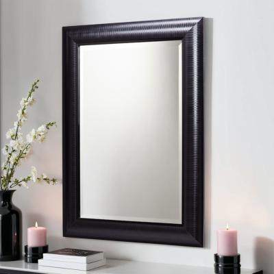 Dunelm Yearn Textured Rectangle Wall Mirror Black