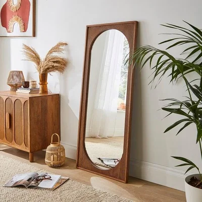 Dunelm Khari Mango Wood Rectangle Full Length Leaner Mirror