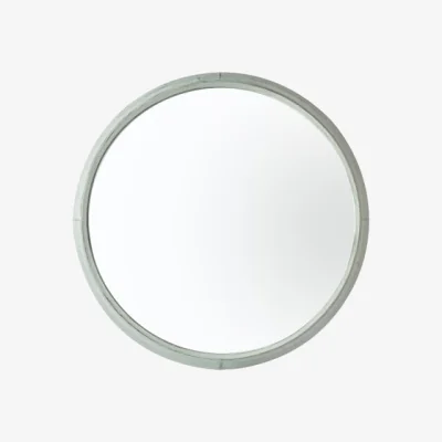 Dunelm Sawston Indoor Outdoor Round Mirror, Mint 85cm Mint (Green)