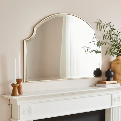 Dunelm Safi Bevelled Arch Overmantel Wall Mirror