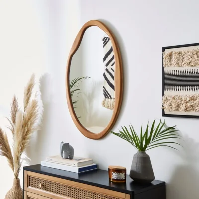 Dunelm Pebble Mirror 45cm x 90cm Brown