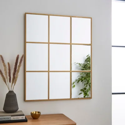 Dunelm Apartment Window Mirror Gold