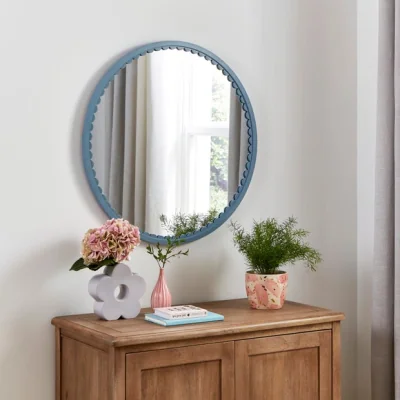 Dunelm Remi Scalloped Round Wall Mirror
