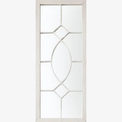 Dunelm Cayton Outdoor Rectangle Mirror, White 105cm x 40cm White