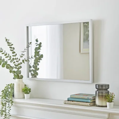 Dunelm Essentials Over Mantle Mirror, White White