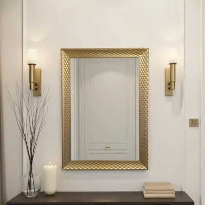 Dunelm Yearn Diamont Framed Bevelled Rectangle Wall Mirror