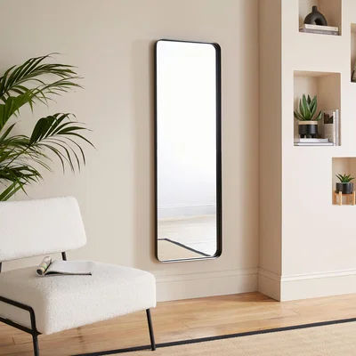 Dunelm New York Rectangle Curved Corner Full Length Wall Mirror