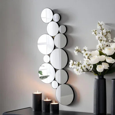 Dunelm Yearn Bloom Decorative Wall Mirror Silver